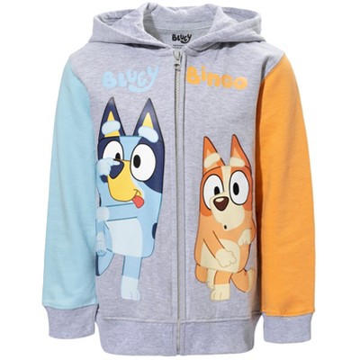 Bluey Bingo Bluey Fleece Zip Up Hoodie Little Kid to Big Kid