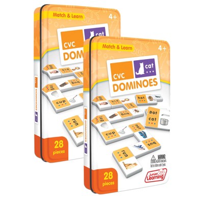 Junior Learning CVC Match & Learn Dominoes, Pack of 2