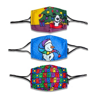 Ed Heck Holiday 3-Piece Adult Face Mask Set
