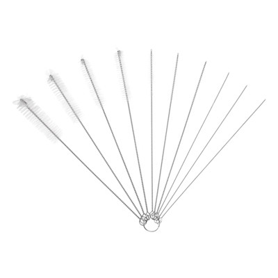 Unique Bargains Flexible Durable Stainless Steel Nylon Tube Cleaning Brush 10 Pcs