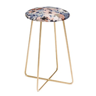 Marta Barragan Camarasa Distorted Garden Tiles Counter Stool - Deny Designs