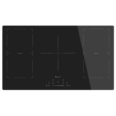 ZACHVO 36 inches 9000W 5 Boost Burners Built-In Induction Cooktop with Dual Flexi Zones and Touch Control, 9 Power Levels