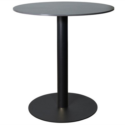 Round Dining Table with Sintered Stone Top and Stainless Steel Pedestal Base – Seats 2–3 People, Kitchen & Dining Room Table for Cafes