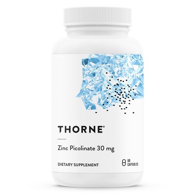 THORNE Zinc Picolinate 30 mg - Well-Absorbed Zinc Supplement for Growth and Immune Function* - 60 Capsules