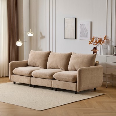 Christopher Knight Home Acker 99.5" Modern 3 Seater Upholstered Sectional Sofa