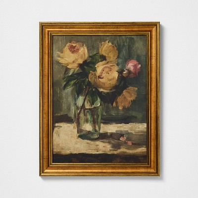 11"x14" Moody Floral Still Life Wall Art - Threshold™ designed with Studio McGee