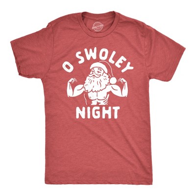 Mens O Swoley Night T Shirt Funny Xmas Buff Ripped Santa Claus Joke Tee for Guys - Crazy Dog Men's T Shirt Gift For Christmas