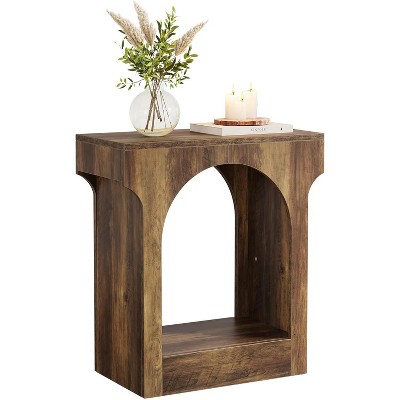 Tribesigns End Table, Wooden Side Table with Storage Space