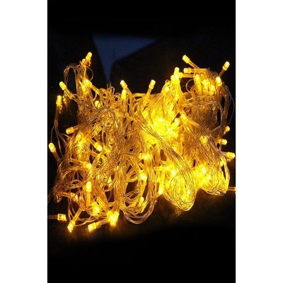 Perfect Holiday Indoor/Outdoor 200 LED String Lights with Flexible Clear Wire