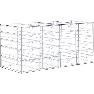 Sorbus Clear Stackable Drawer Storage Organizers - Bathroom, Laundry Room & Home Countertop Drawer System