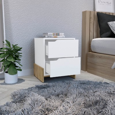 NicBex Modern Nightstand with Sturdy Base,Night Stand Bedside Table with Drawers,Space-Saving Side Table for Bedroom,Living Room