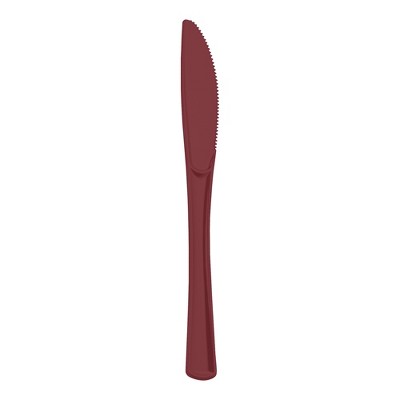 Smarty Had A Party Red Disposable Plastic Party Knives - 600 pcs