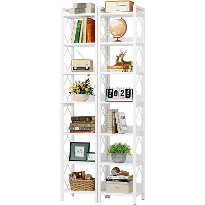 Tribesigns 78.7" Narrow Bookshelf, 7-Tier Freestanding Book Display Rack Case