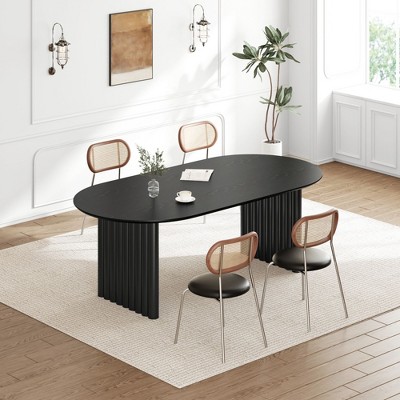 PexFix Oval Dining Table Double Pedestal Kitchen Tables