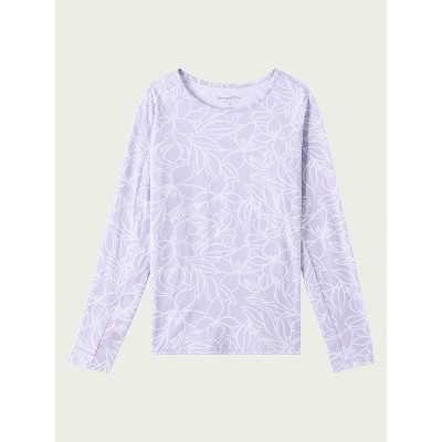 Hang Ten Solara Long Sleeve Sun Tee Purple