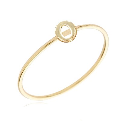 Wrapables Gold Tone Stackable Initial Letter Ring Size 7