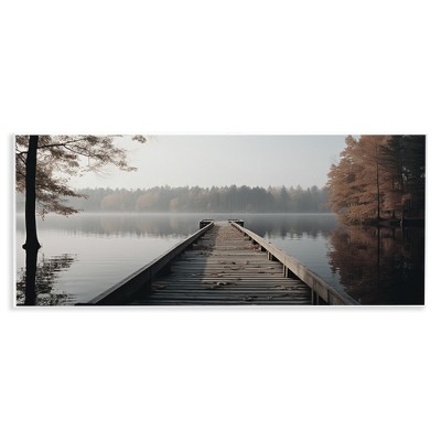 Stupell Industries Woodland Lake Dock, 7" x 17"