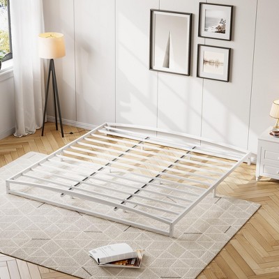 6 Inch Metal Platform Twin Bed Frame, Heavy Duty Low Profile Bed Frame No Box Spring Needed, Mattress Foundation with Steel Slats Support
