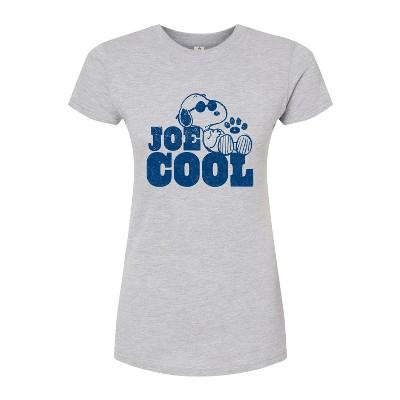 Women's - Peanuts - Joe Cool Laying Fitted Graphic T-Shirt