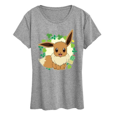 Women's - Pokémon - Eevee Leaves Short Sleeve Graphic T-Shirt