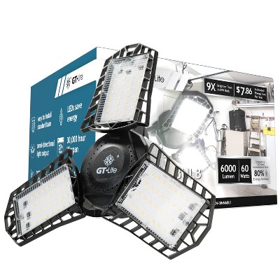 GT-Lite 6000 Lumen 5K 60W LED 3-Panel Bulb E26