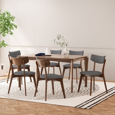 Christopher Knight Home Carmody Wood and Fabric 7 Piece Dining Set