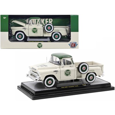 1958 GMC Stepside Truck Light Beige with Green Top "Quaker State" Ltd Ed to 6650 pieces 1/24 Diecast Model Car by M2 Machines