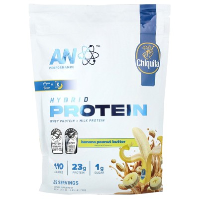 AN Supps Performance, Hybrid Protein, Chiquita®, Banana Peanut Butter, 1.65 lb (750 g)