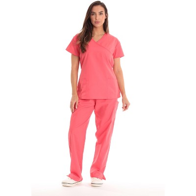 Just Love Women's Scrub Sets Medical Scrubs (Mock Wrap) - Comfortable and Professional Uniform in