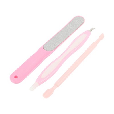 Multifunctional Nail File Manicure Tool Kit Pink 1 Set