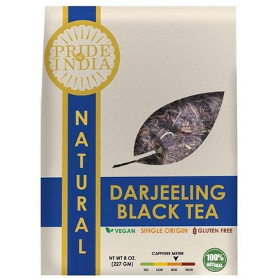 PRIDE OF INDIA Darjeeling Afternoon Black Tea PACK of 1 - 8 Oz