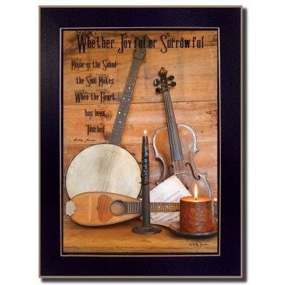 PAGED Modern Hand-Crafted Large Wall Art, Minimalist Framed Wall Art for Living Room, Printed Wall Decor - "Music" By Billy Jacobs, Hang Framed Poster