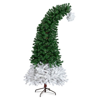 6 FT Santa Hat Style Pre-lit Artificial Christmas Tree