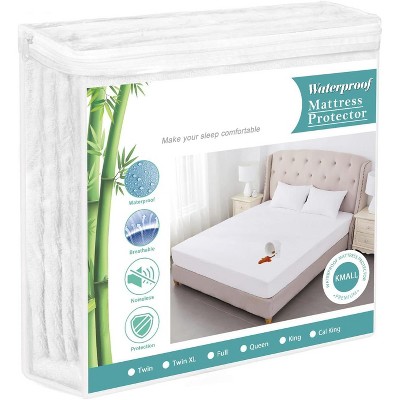 Aoibox King Size Cooling Waterproof Mattress Protector Pad Cover Deep Pocket Breathable Noiseless Washable Fitted Sheet