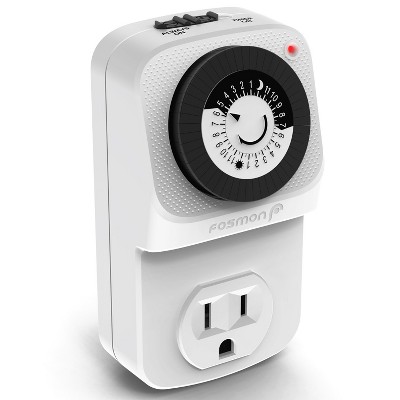Fosmon Timer for Outlet, [ETL Listed] 24 Hour Light Timer for Lamps Indoor, Timer Outlet, Timer for Electrical Outlets Indoor