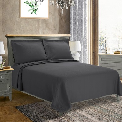 100% Cotton Bedspread and Pillow Sham Set Matelasse Diamond Pattern by Blue Nile Mills