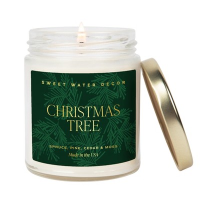 Sweet Water Decor Christmas Tree 9oz Clear Jar Soy Candle