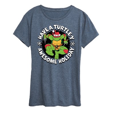Women's - Teenage Mutant Ninja Turtles - Have A Turtley Awesome Holiday Short Sleeve Graphic T-Shirt