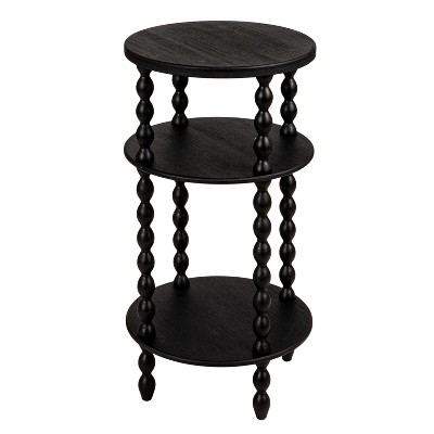 Bobbin Leg Round Wood Accent Table