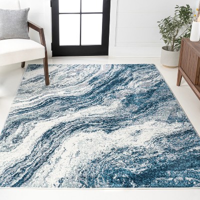 JONATHAN Y Kassia Contemporary Glam Abstract Marble Area Rug