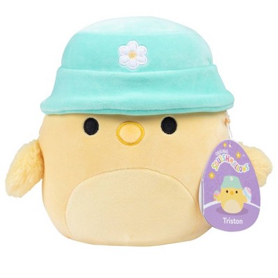 Squishmallows 8" Triston the Chick w Flower Bucket Hat - Officially Licensed Jazwares Plush - Collectible Soft & Squishy Stuffed Animal- Gift for Kids