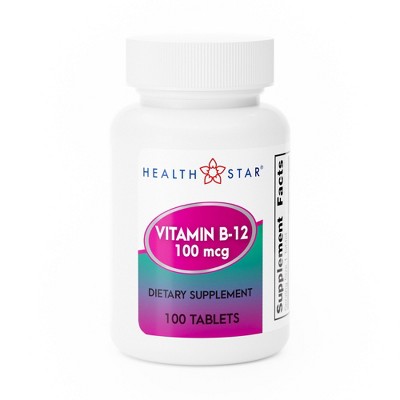 Geri-Care Vitamin B Tablet 100 mcg 856-01-HST 1 Bottle,  100 per Bottle