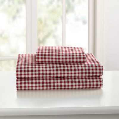 Laurel & Mayfair Gingham Print Sheet Set Pink