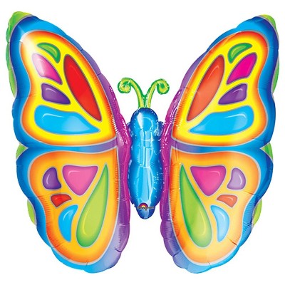 LOONBALLOON 25" Bright Butterfly Balloon! Birthday Bug Party