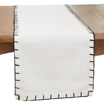 Saro Lifestyle Classic Charm Chunky Whip Stitch Table Runner