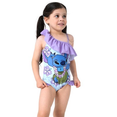 Disney Mickey Mouse & Friends Girls One Piece Swimsuits Ruffles Swimwear Beach Sport Bathing Suit 3-10Y