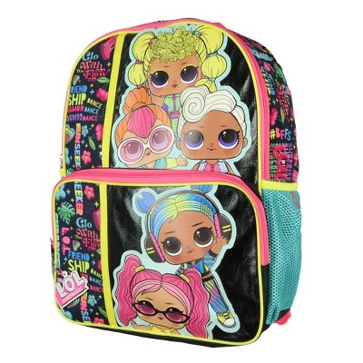 L.O.L. Surprise! Backpack Perfect Together 16" Laptop Tech Sleeve School Bag Bookbag Multicolored
