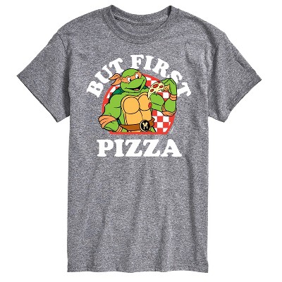 Men's - Teenage Mutant Ninja Turtles - But First Pizza Short Sleeve Graphic T-Shirt