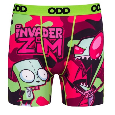 ODD SOX Men's Novelty Underwear Boxer Briefs, Invader Zim Camo