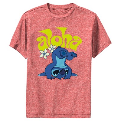 Boy's Lilo & Stitch Aloha Headstand Stitch Performance Tee